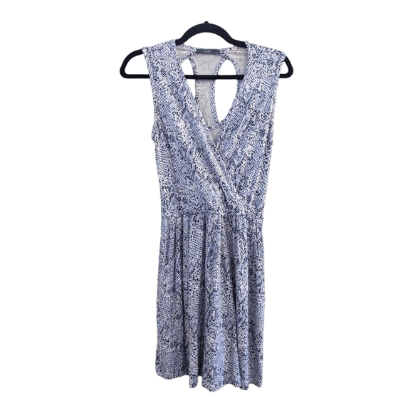 Tart Blue&Black modal&spandex snake print crossover racerback mini dress… - Picture 1 of 5